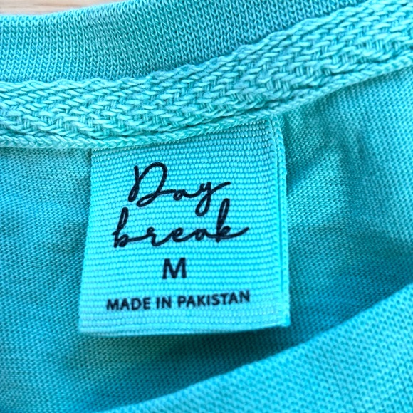 Daybreak Teal Cropped Tee With Howdy Embroidery - Picture 3 of 6